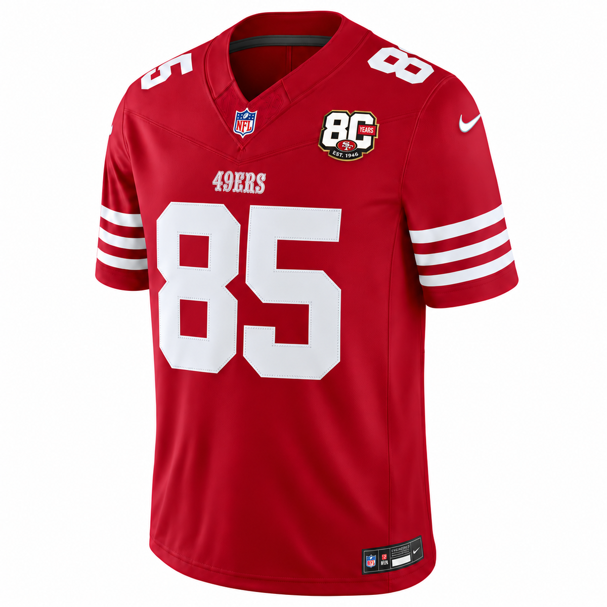 Men's George Kittle #85 San Francisco 49ers Team Vapor F.U.S.E. Stitched Limited Jersey