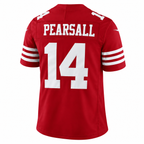 Men's Ricky Pearsall #14 San Francisco 49ers Team Vapor F.U.S.E. Stitched Limited Jersey