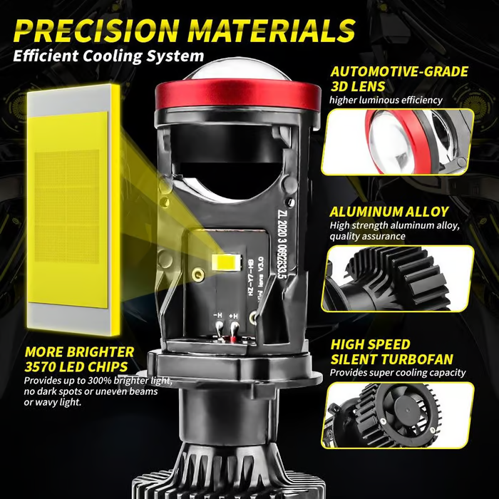 2-piece set🚗Upgrade your ride with the Y7D H4 LED Car Light 6000K 50W 4800LM Conversion Kit for High/Low Beams/Single-Piece Installation💡🔥 No modifications needed—easy installation!