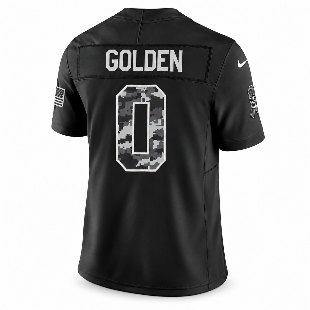 Men's Matthew Golden Green Bay Packers 2026 Salute to Service Stitched Limited Jersey - Black