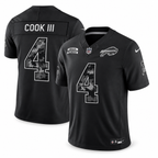 Men’s James Cook III #4 Buffalo Bills 2026 Salute to Service Stitched Limited Jersey – Black