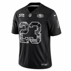 Men’s Christian McCaffrey #23 San Francisco 49ers 2026 Salute to Service Stitched Limited Jersey – Black