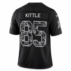 Men’s George Kittle #85 San Francisco 49ers 2026 Salute to Service Stitched Limited Jersey – Black