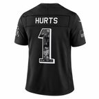 Men’s Jalen Hurts #1 Philadelphia Eagles Salute to Service Football Fan Jersey – Black