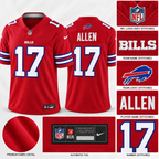 Men's Buffalo Bills Josh Allen Vapor F.U.S.E. Stitched Limited Jersey