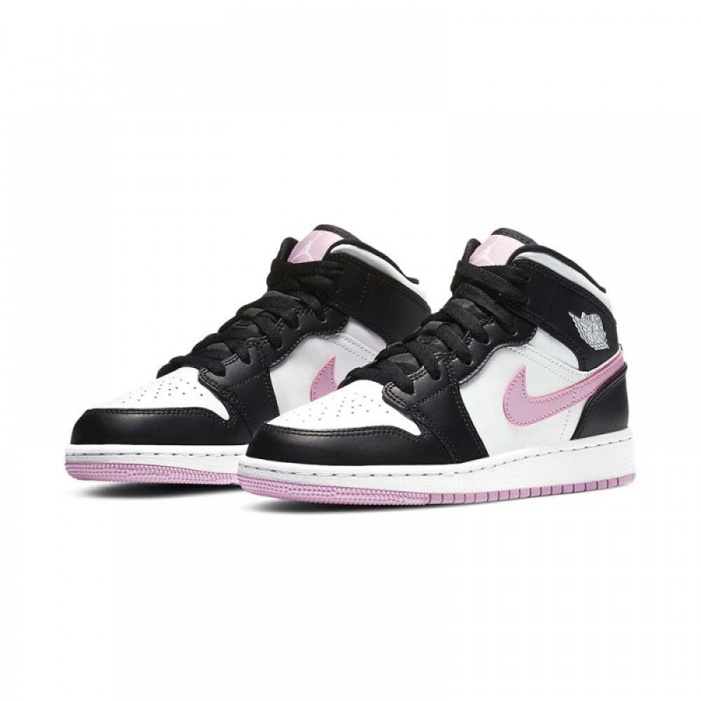AIR JORDAN 1 MID GS 'WHITE LIGHT ARCTIC PINK'