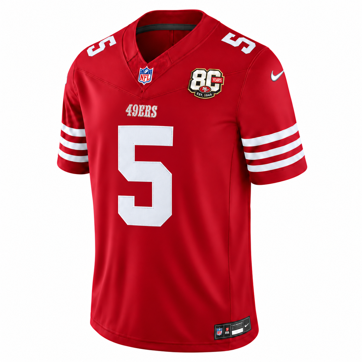 Men's Mike Evans #5 San Francisco 49ers Team Vapor F.U.S.E. Stitched Limited Jersey