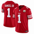 Men's Deebo Samuel Sr. #1 San Francisco 49ers Team Vapor F.U.S.E. Stitched Limited Jersey