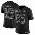 Men’s George Kittle #85 San Francisco 49ers 2026 Salute to Service Stitched Limited Jersey – Black
