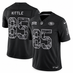 Men’s George Kittle #85 San Francisco 49ers 2026 Salute to Service Stitched Limited Jersey – Black