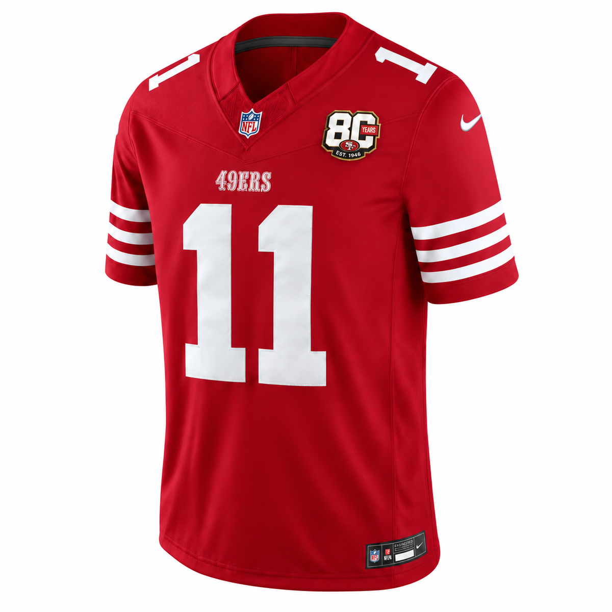 Men's Brandon Aiyuk #11 San Francisco 49ers Team Vapor F.U.S.E. Stitched Limited Jersey