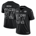 Men’s Nick Bosa #97 San Francisco 49ers 2026 Salute to Service Stitched Limited Jersey – Black