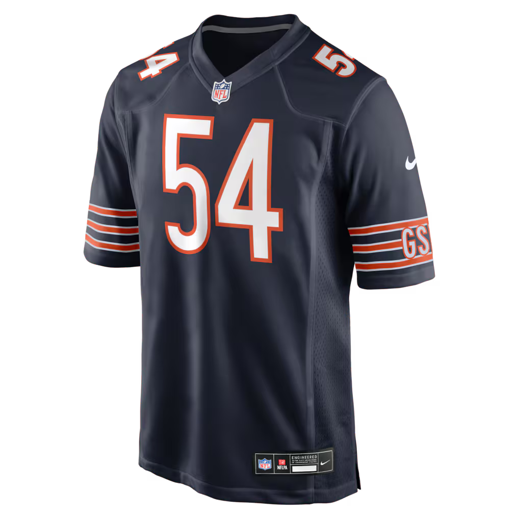 Men's Chicago Bears Brian Urlacher Navy Game Retired Player Jersey