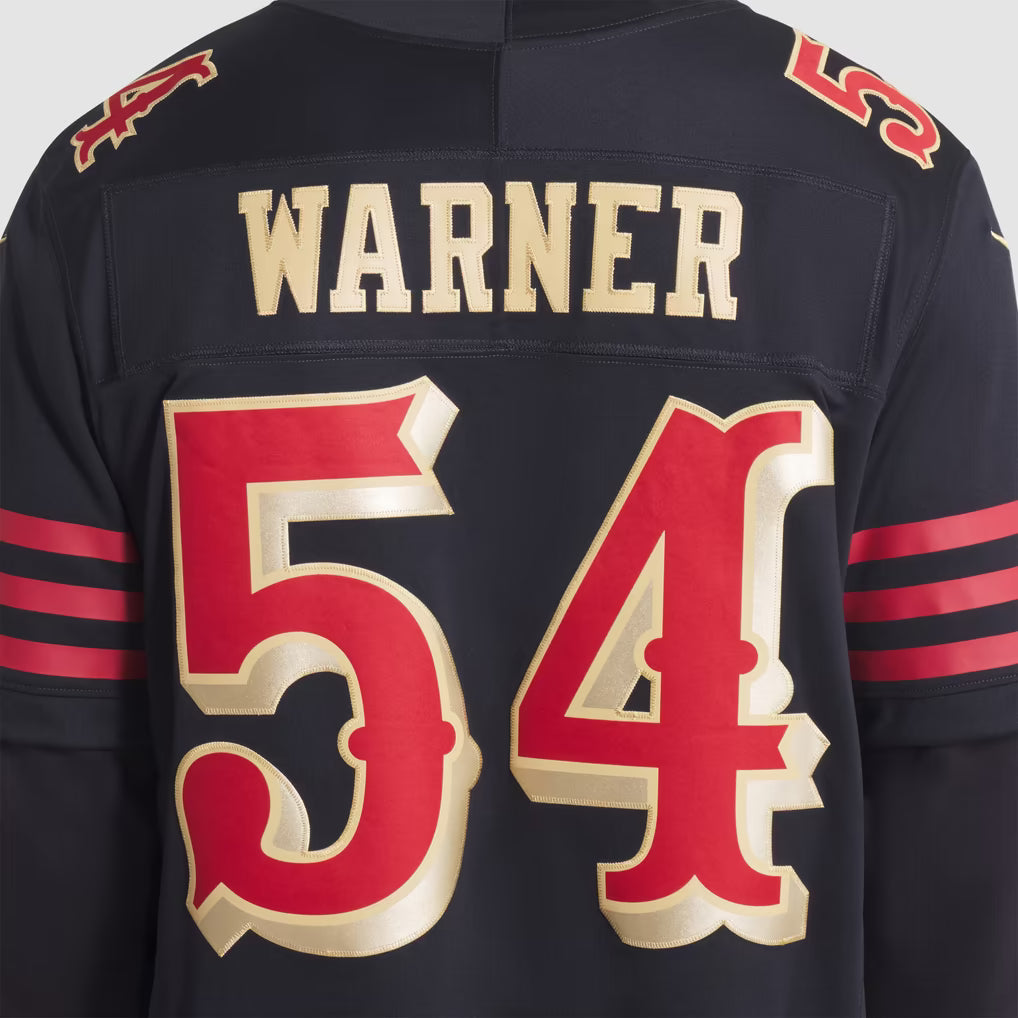 Men's Fred Warner San Francisco 49ers Rivalries Collection Stitched Limited Jersey - Black