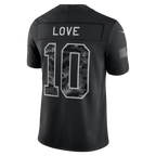 Men's Jordan Love Green Bay Packers 2026 Salute to Service Stitched Limited Jersey - Black