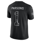 Men's Micah Parsons Green Bay Packers 2026 Salute to Service Stitched Limited Jersey - Black