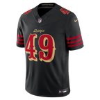 Men's San Francisco 49ers Fred Warner Black Rivalries Collection Stitched Limited Jersey