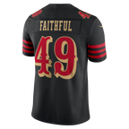Men's San Francisco 49ers Fred Warner Black Rivalries Collection Stitched Limited Jersey