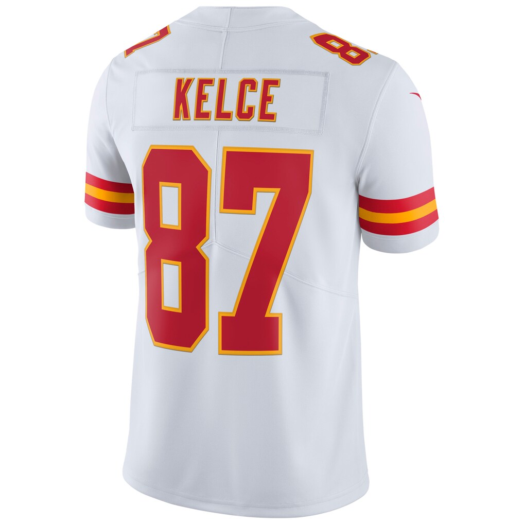 Men's Kansas City Chiefs Travis Kelce White Vapor Untouchable Limited Player Jersey