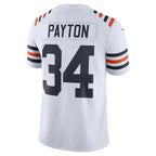 Men's Chicago Bears Walter Payton White 2019 100th Season Alternate Classic Retired Player Limited Jersey